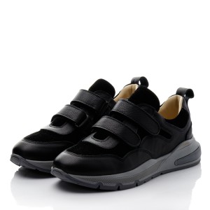 Детские кросівки Papi черные для девочек натуральная кожа и замша размер 35-39 (10535) Фото 3