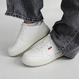 Купить детские кеды Levi's белые для мальчика, материал полиуритан, размеры 37-39, артикул 10616, фото 1 — Kinder Moda