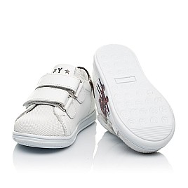 Купить детские кеды Woopy Fashion белые для мальчика, материал натуральная кожа, размеры 20-23, артикул 8162, фото 3 — Kinder Moda