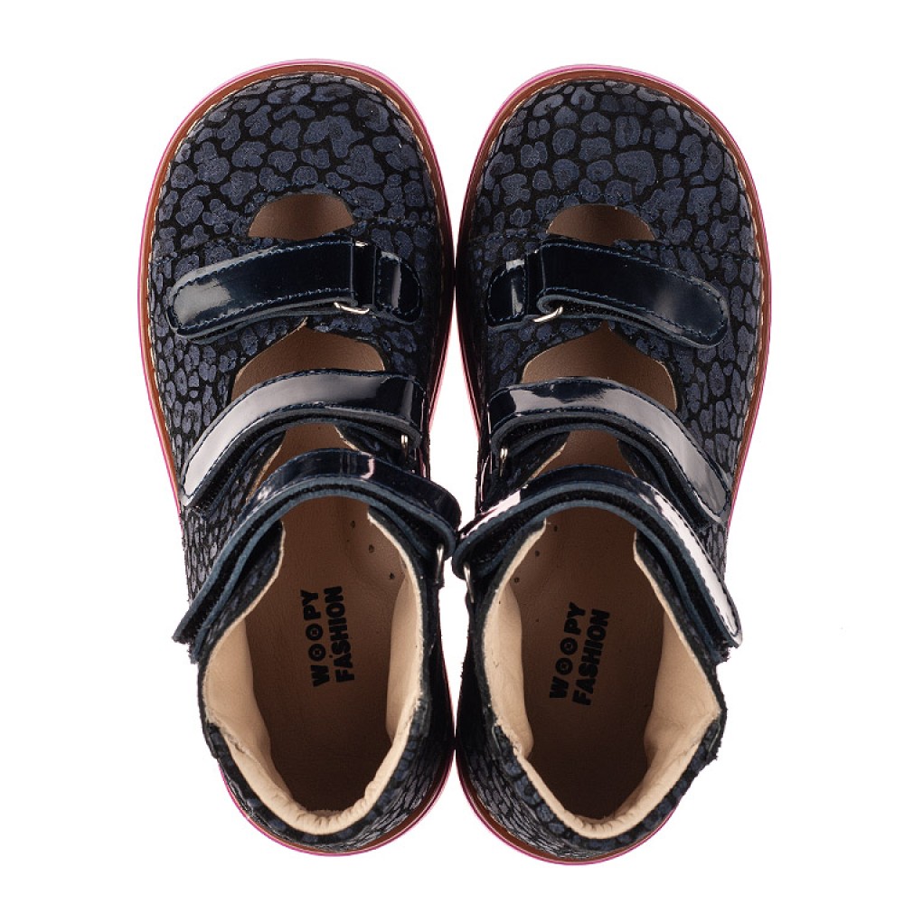 Ортопедичні туфлі (з високим берцем) Woopy Orthopedic для дівчаток