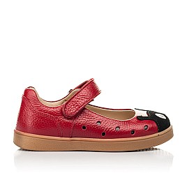 Купить детские туфли Woopy Fashion красные для девочки, материал натуральная кожа, размеры 20-23, артикул 8209, фото 4 — Kinder Moda