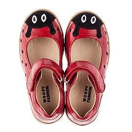 Купить детские туфли Woopy Fashion красные для девочки, материал натуральная кожа, размеры 20-23, артикул 8209, фото 5 — Kinder Moda