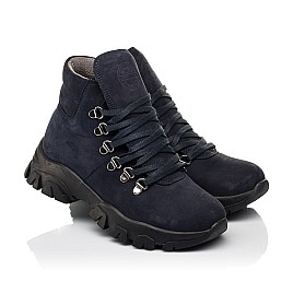 Купить детские демисезонные ботинки Woopy Fashion синие для мальчика, материал натуральный нубук, размеры 29-29, артикул 8407, фото 1 — Kinder Moda