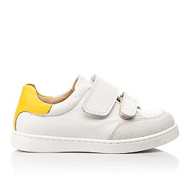 Купить детские кеды Woopy Fashion белые для девочки, материал натуральная кожа, размеры 22-26, артикул 9008, фото 3 — Kinder Moda