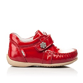 Купить детские мокасины Woopy Fashion красные для девочки, материал натуральная лаковая кожа, размеры 21-27, артикул 9033, фото 4 — Kinder Moda