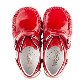 Купить детские мокасины Woopy Fashion красные для девочки, материал натуральная лаковая кожа, размеры 21-27, артикул 9033, фото 5 — Kinder Moda