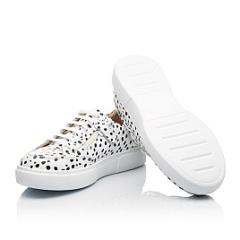 Купить детские кеды Woopy Fashion белые для девочки, материал натуральная кожа, размеры 29-29, артикул 9092, фото 2 — Kinder Moda