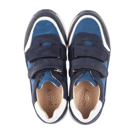 Детские кроссовки Woopy Fashion синие для мальчиков натуральная кожа и нубук размер 24-29 (9110) Фото 5