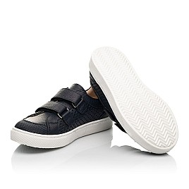 Купить детские кеды Woopy Fashion синие для мальчика, материал натуральная кожа, размеры 23-28, артикул 9168, фото 2 — Kinder Moda