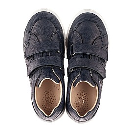 Купить детские кеды Woopy Fashion синие для мальчика, материал натуральная кожа, размеры 23-28, артикул 9168, фото 5 — Kinder Moda