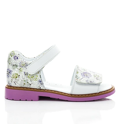 Купити дитячі босоніжки Papi різнокольорові для дівчинки, матеріал натуральний нубук і шкіра, розміри 30-36, артикул 10452, фото 4 — Kinder Moda